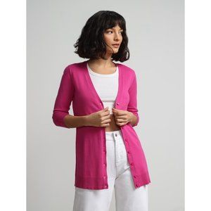 New York & Company Chelsea V-neck Long Cardigan Sweater S